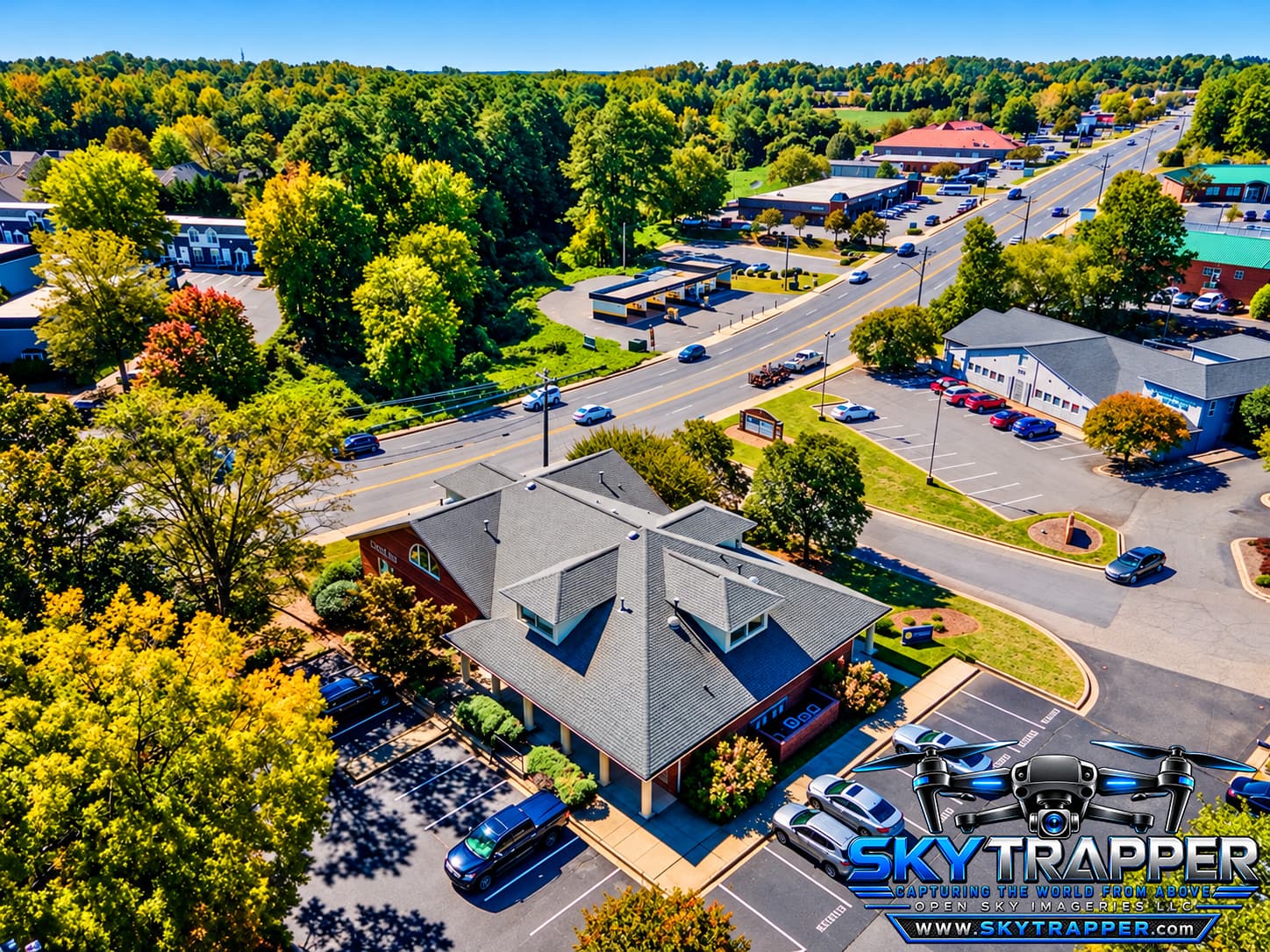Residential structure repurposed for medical services.